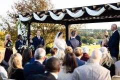 Couple exchanging vows  - Skyline terrace