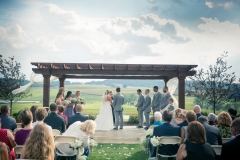Couple exchanging vows  - Skyline terrace
