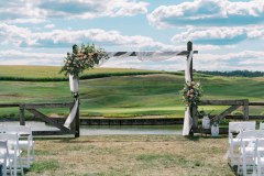 Waterfront ceremony decor